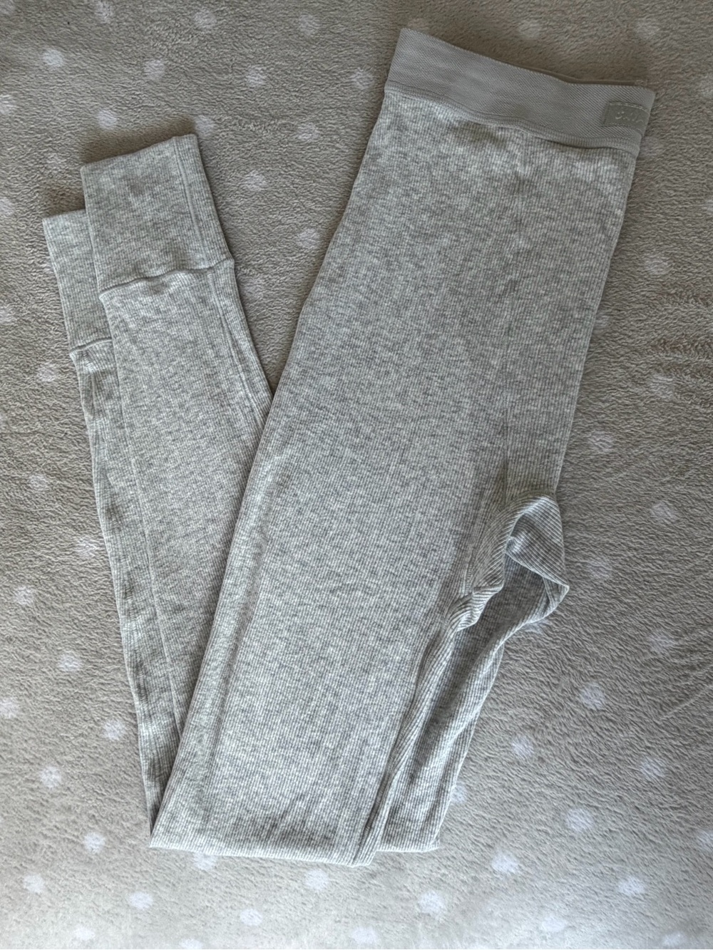 SKIMS Light Gray Ribbed Leggings